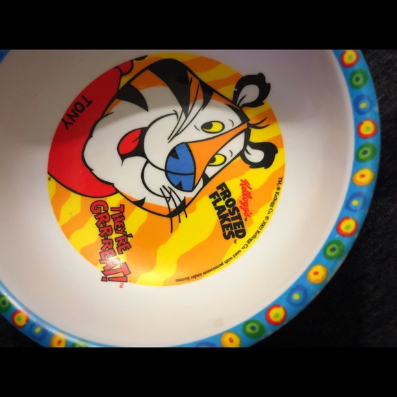 2002 kellogs tony the tiger cereal bowl - Picture 3 of 6